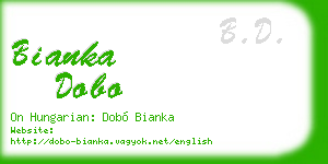 bianka dobo business card